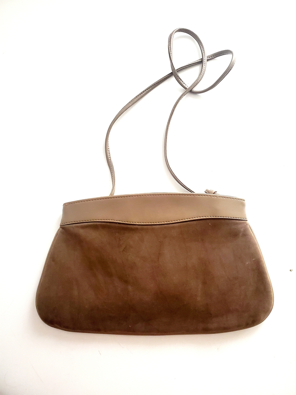 Women's Brown Velvet Shoulder Bag - Classic Crossbody - Vintage